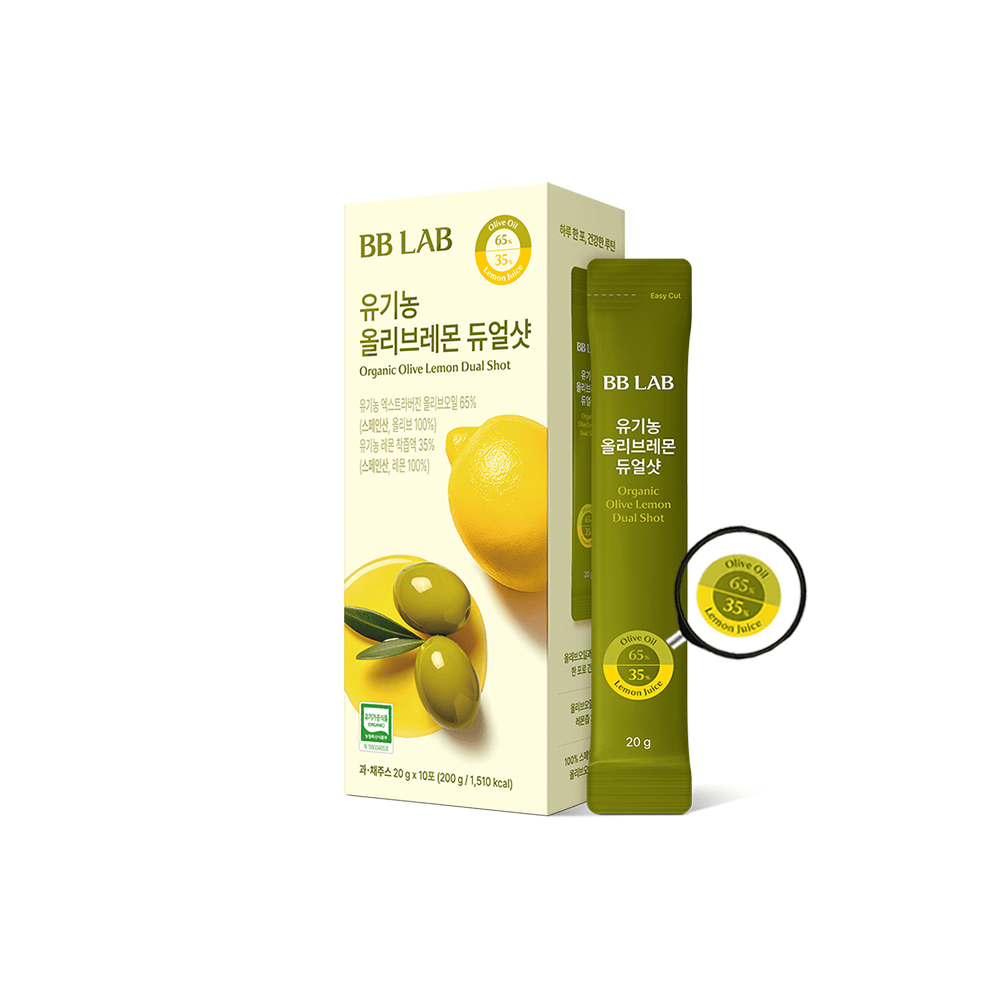 BB LAB Comprehensive Health Organic Olive Lemon Dual Shot, 20g x 10 Sticks