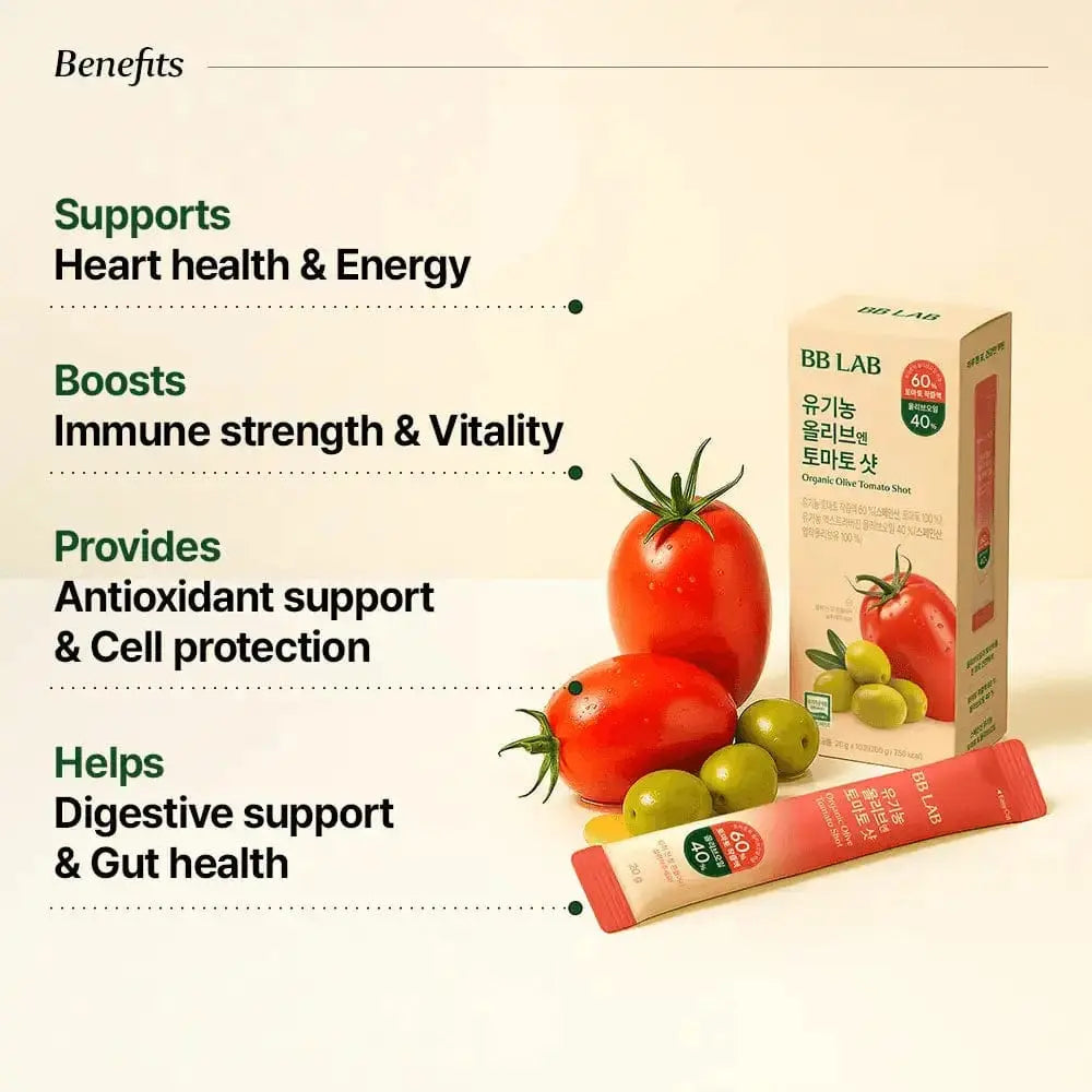 BB Lab Global Organic Olive Tomato Shot, 20g x 10Sticks
