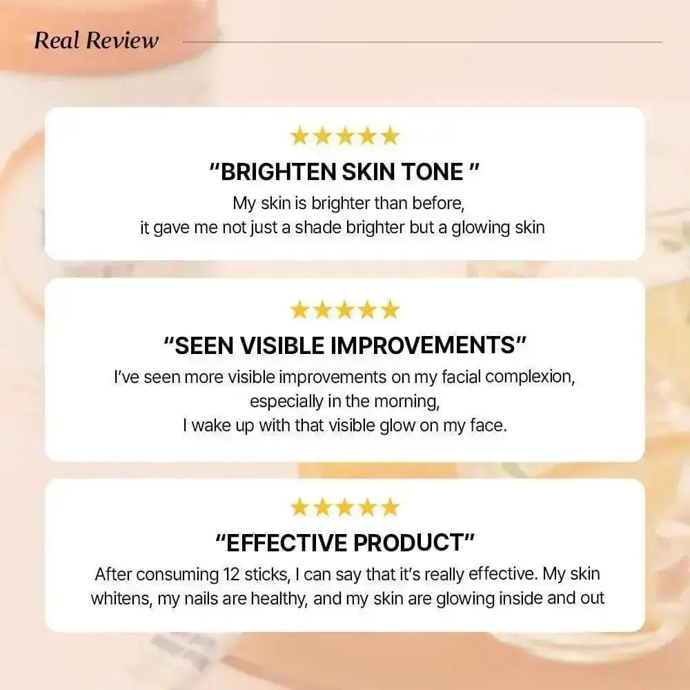 Customer reviews praising BB Lab collagen effectiveness