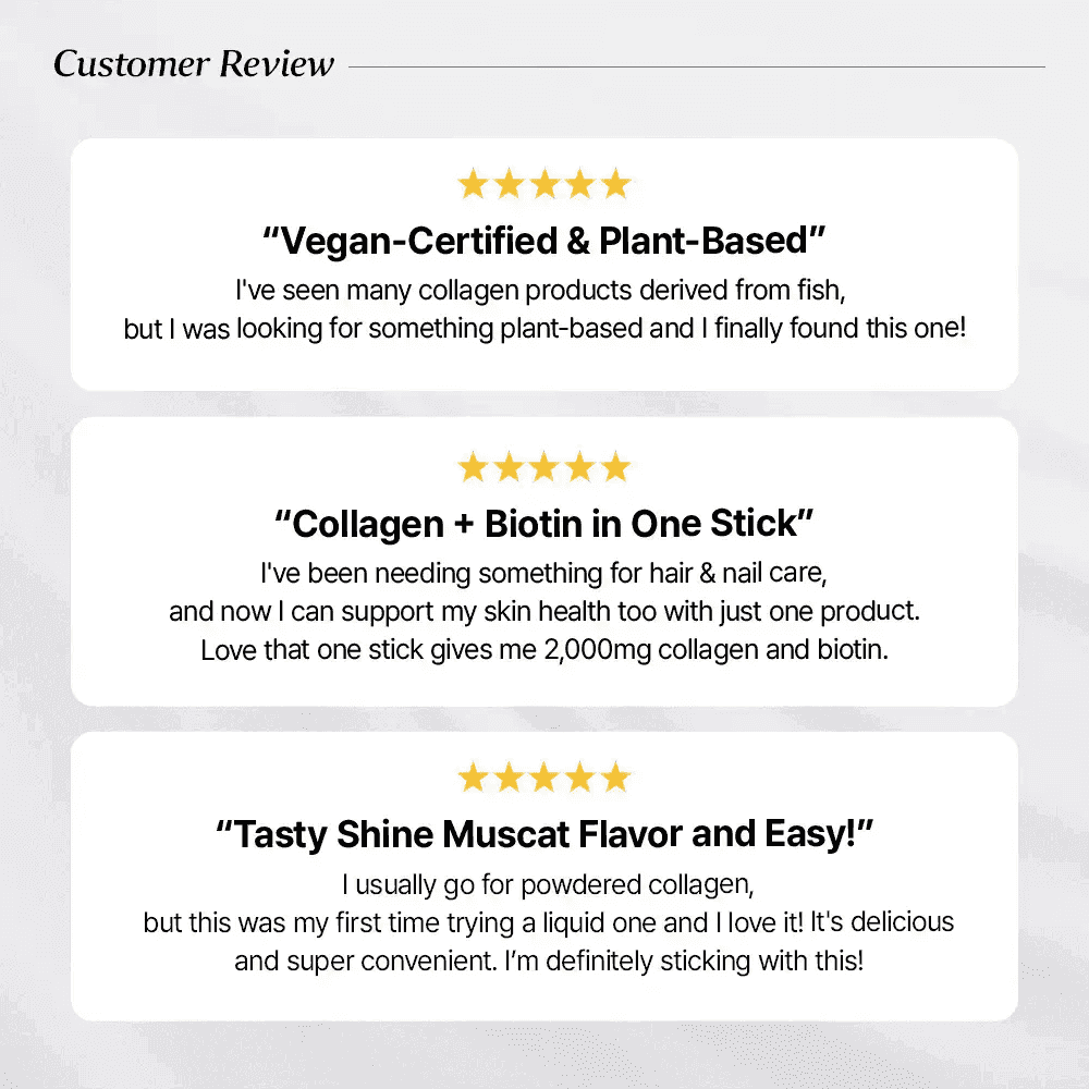 0 SUGAR SHINE MUSCAT FLAVOR : Enjoy a refreshing, zero-sugar collagen extract infused with 150 MIU/G biotin for added skin and beauty benefits.