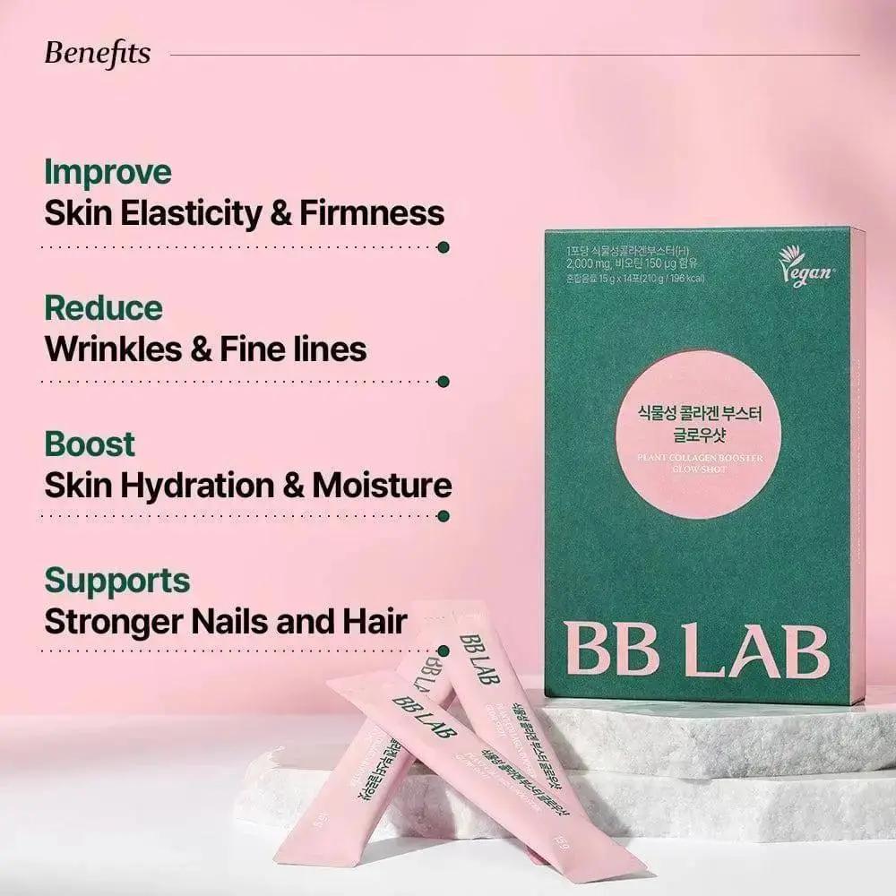 BB LAB Vegan Plant Collagen Booster Glow Shot, 15g x 14 sticks