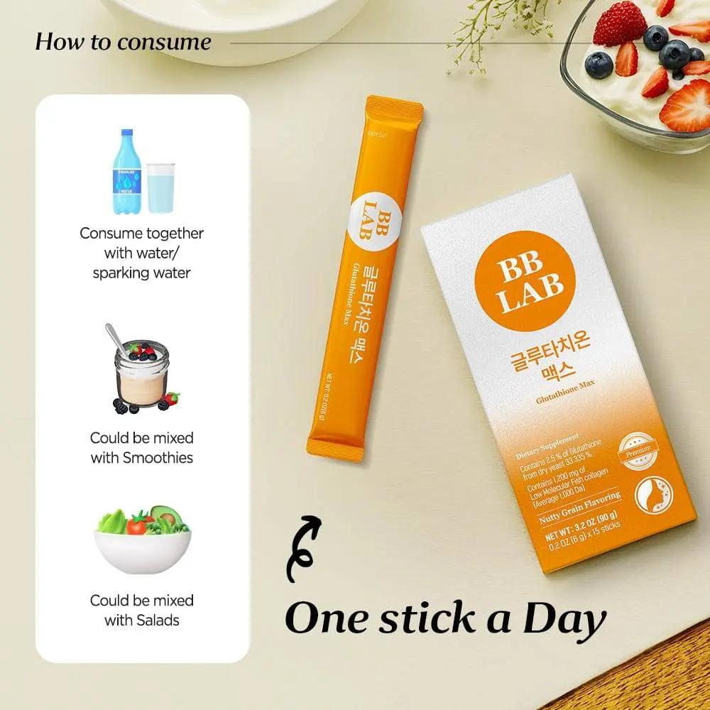 BB LAB Whitening Retinol C 1000 for Beauty & Glutathione Max Bundle (3 Boxes Each)