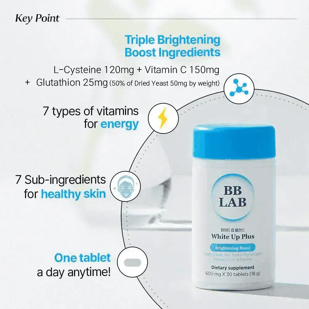 BB LAB Whitening White Up Plus, 600mg x 30 tablets