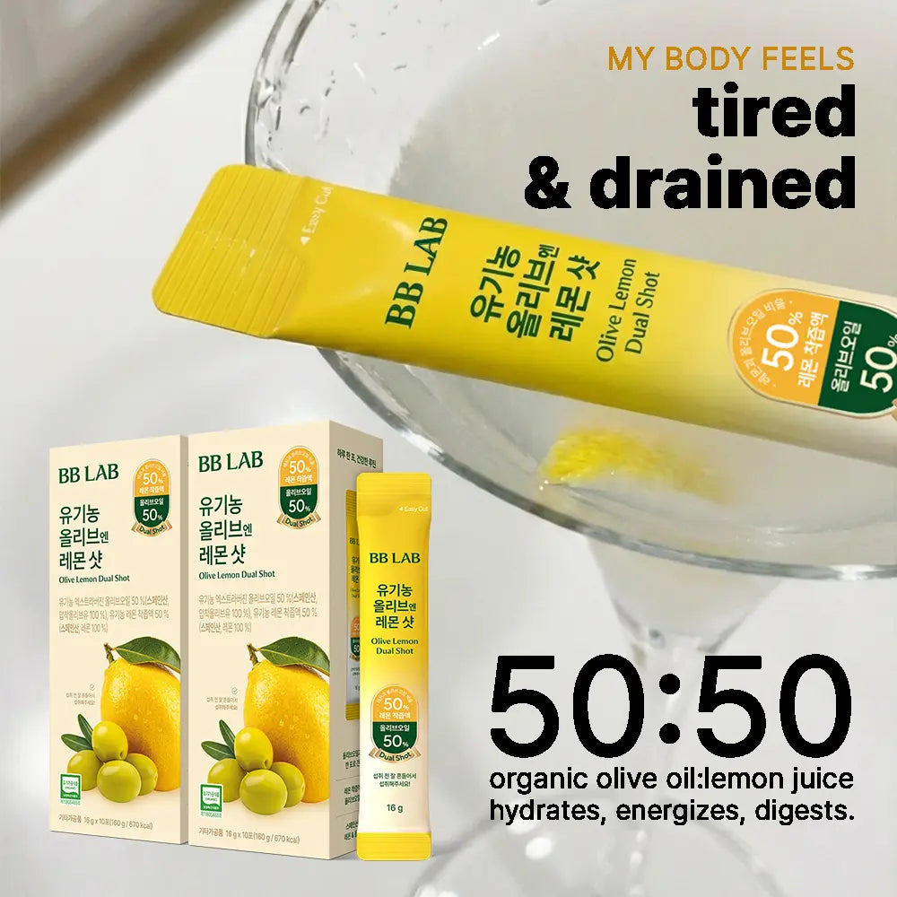 Organic Olive Lemon Dual Shot | Bundle | 10 Sticks x 2 Boxes