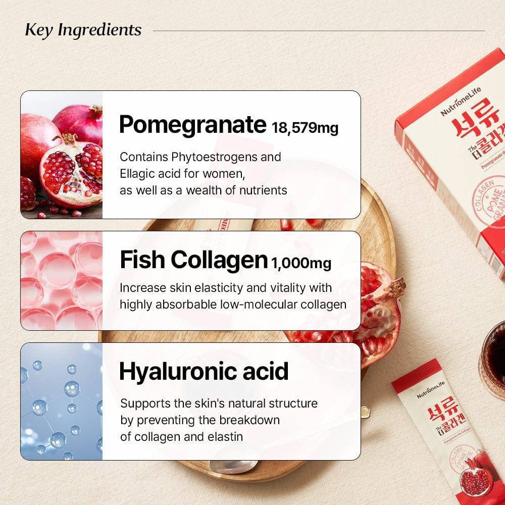 Nutrione Life Skin Health Pomegranate The Collagen Jelly, 14 sticks