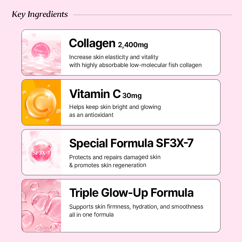 White Collagen, 3g x 30 sticks, 1/2/3/4 boxes
