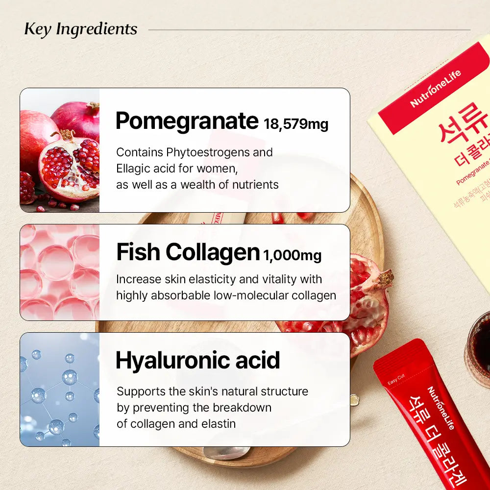 [Limited-Time Deal] Pomegranate The Collagen Jelly, 14 sticks x 2box