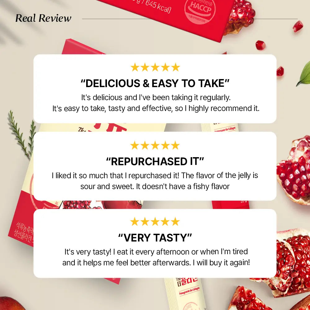 [Limited-Time Deal] Pomegranate The Collagen Jelly, 14 sticks x 2box