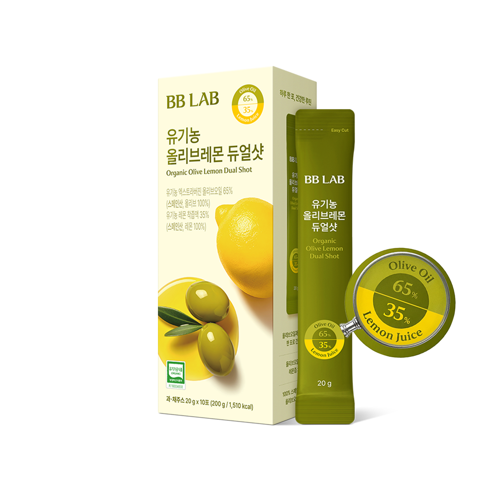 Organic Olive Lemon Dual Shot 65:35, 20g x 10 Sticks