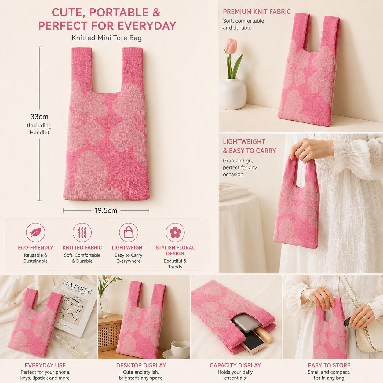 [NOT FOR SALE] BB LAB Eco Knit Hand Bag, 33cm x 19.5cm, 100 Sets Only BB Lab Global