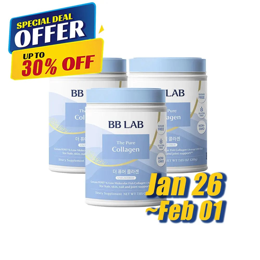 BB LAB Collagen Glow [Limited-time Deal] The Pure Collagen, 200g x 3box