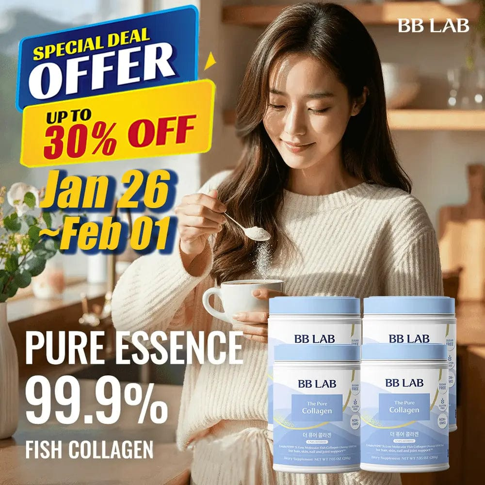 BB LAB Collagen Glow [Limited-time Deal] The Pure Collagen, 200g x 4box