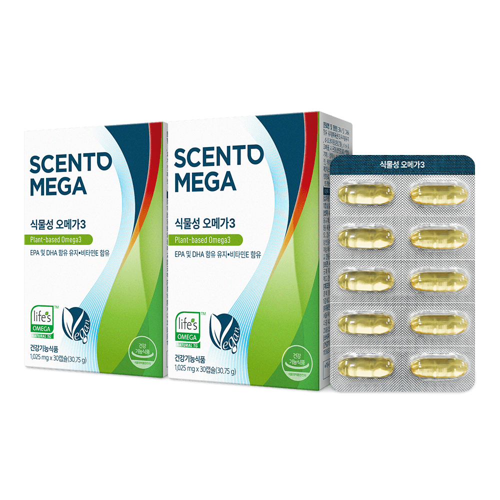 BB Lab Comprehensive Health [Bundle] Scento Mega Plant Based Omega, 30 Capsules x 2box