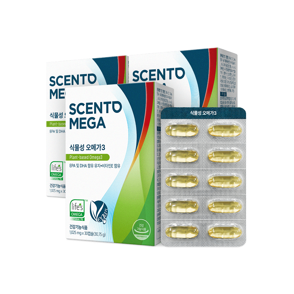 BB Lab Comprehensive Health [Bundle] Scento Mega Plant Based Omega, 30 Capsules x 3box