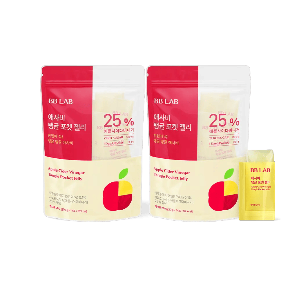 BB LAB Diet [Bundle] Apple Cider Vinegar Tangle Pocket Jelly, 14 packs x 2box