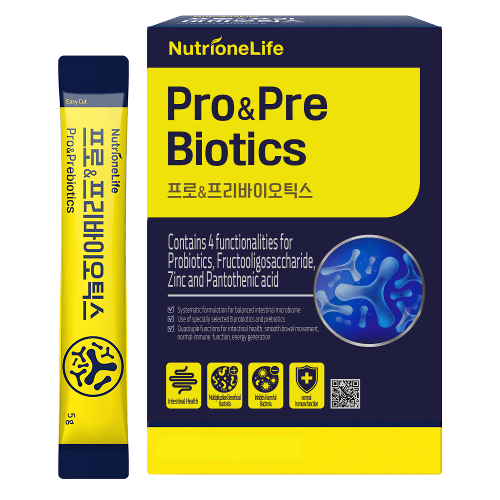 BB LAB Gut Health Pro&Prebiotics, 1 Billion CFU Multi-Strain Probiotics,  5g x 30 sticks