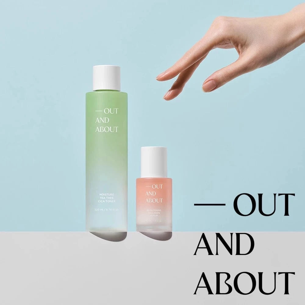 BB LAB Skincare Essentials [Out And About Set] OUT AND ABOUT Moisture Tea Tree Cica Toner 200ml & Brightening Collagen Serum 30ml