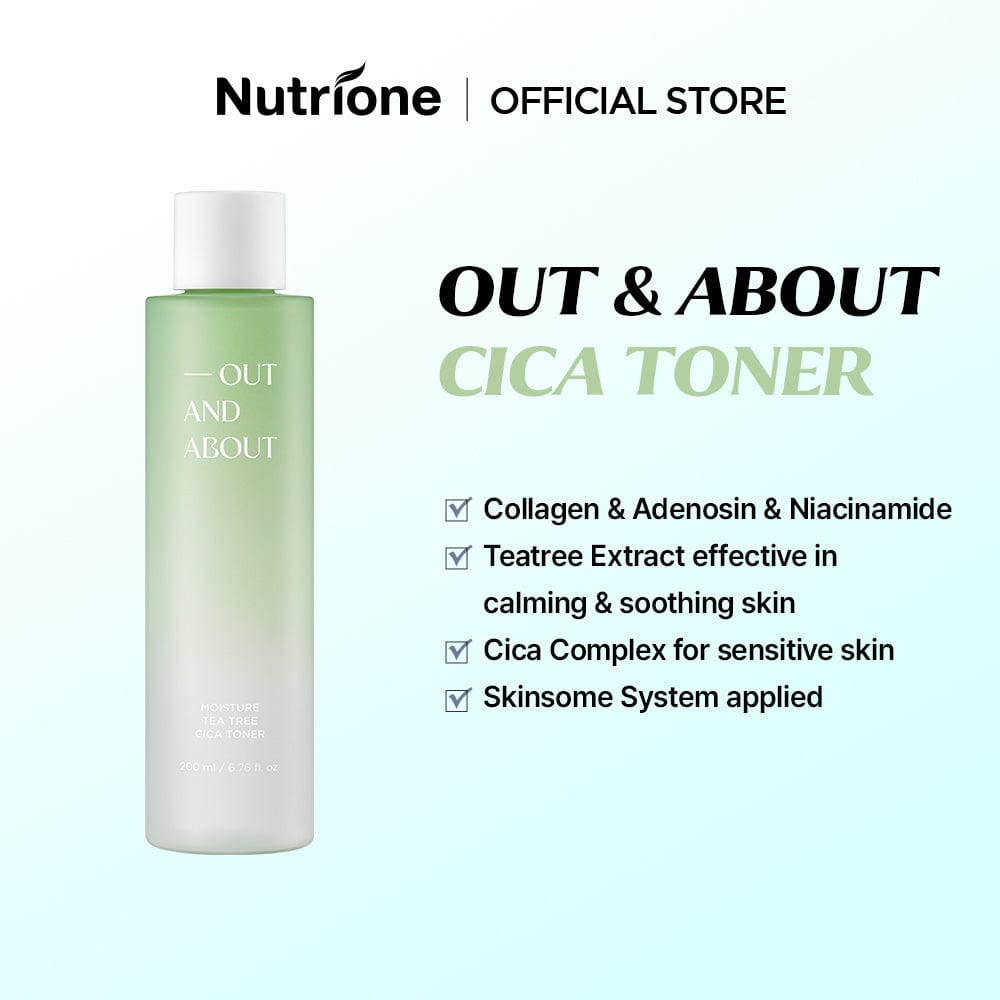 BB LAB Skincare Essentials [Out And About Set] OUT AND ABOUT Moisture Tea Tree Cica Toner 200ml & Brightening Collagen Serum 30ml