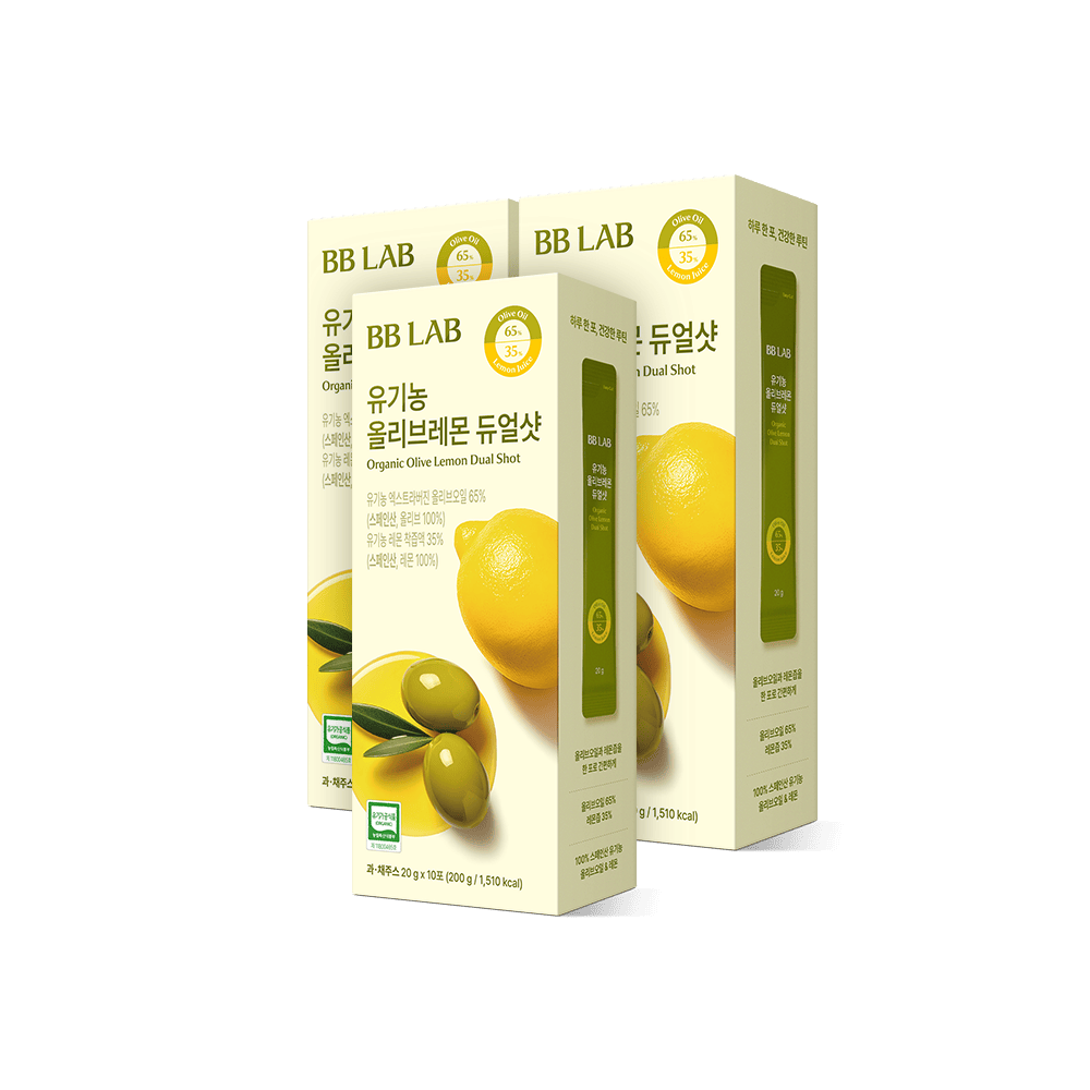 BB LAB Women's Daily Balance [Bundle] Organic Olive Lemon Dual Shot, 10 Sticks x 3box