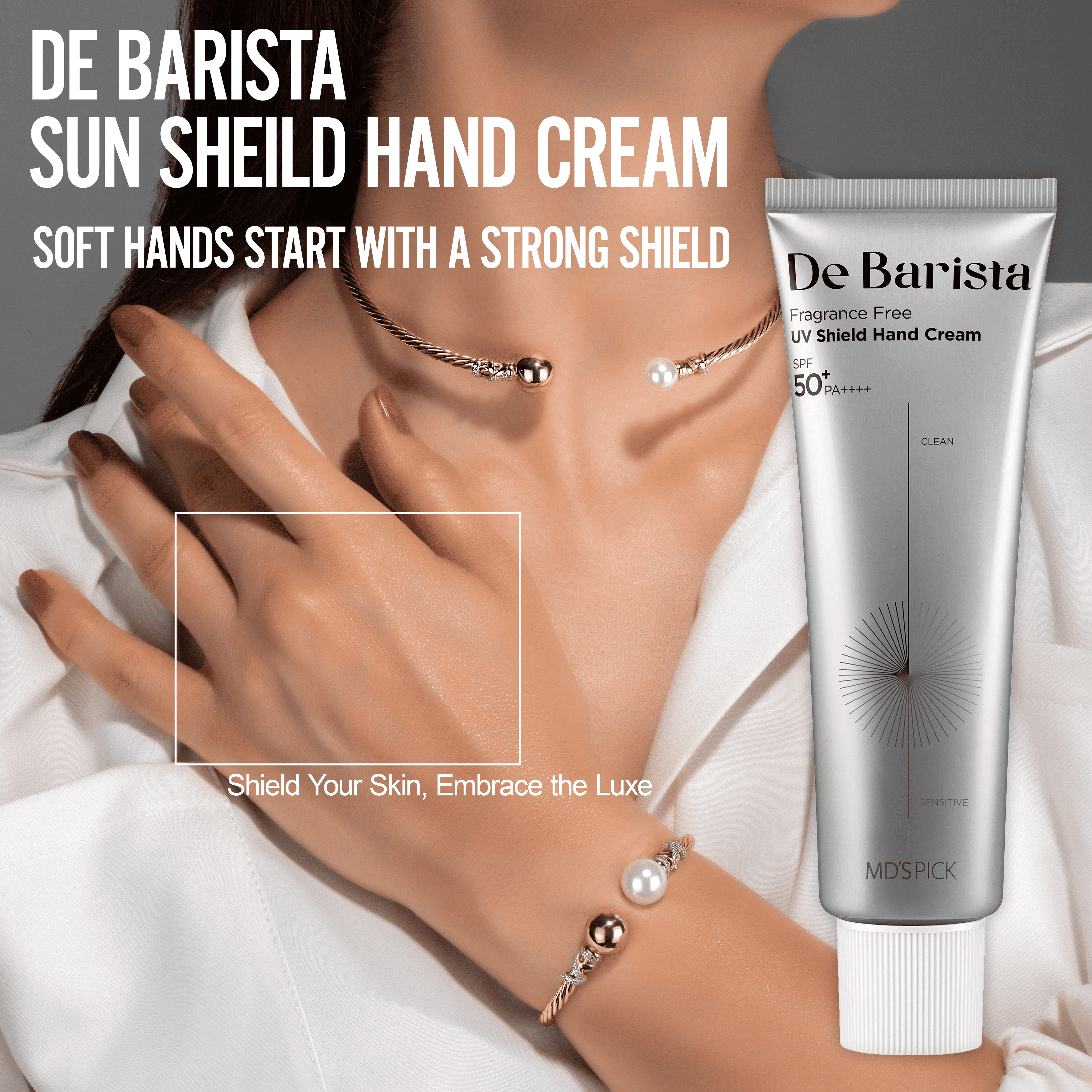 MD'S PICK Skin Care MD'S PICK De Barista Fragrance-Free Sun Shield Hand Cream SPF50+/PA++++ (50g)