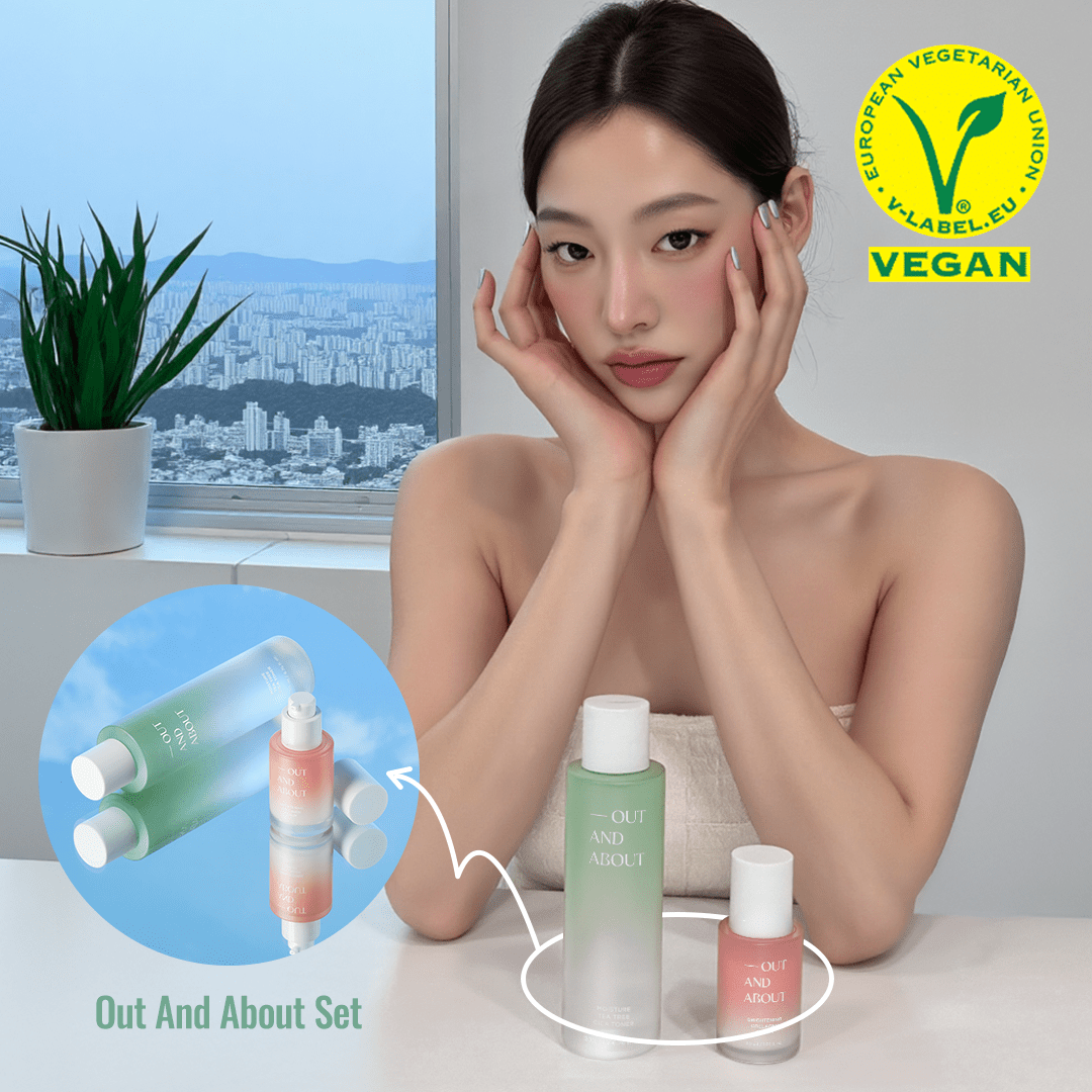 MD'S PICK Skincare Essentials [Out And About Set] OUT AND ABOUT Moisture Tea Tree Cica Toner 200ml & Brightening Collagen Serum 30ml