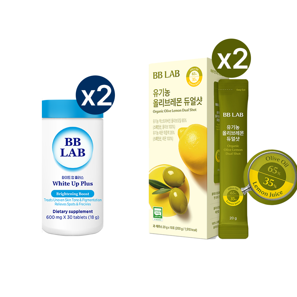 [Daily Reset Bundle] White Up Plus & Organic Olive Lemon Dual Shot 65:35, 1/2/3 Boxes Each